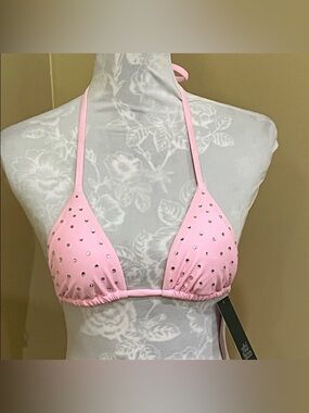 Halter Bikini pink rhinestone sparkling bling top by Targets Wild Fable